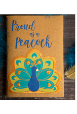 India Sassy Hearts Recycled Paper Journal Peacock