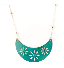 India Chameli Necklace Teal Petal