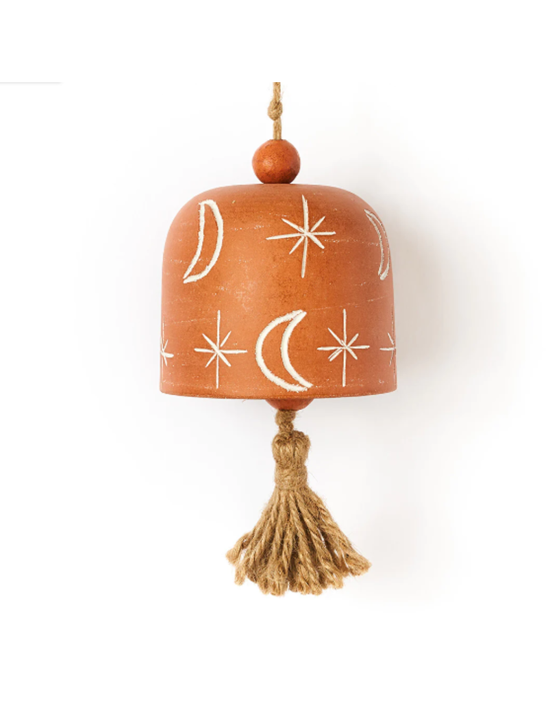 India Moon & Stars Terracotta Bell