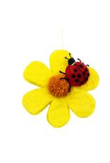 Nepal Ladybug Bloom Ornament 3.5"dia