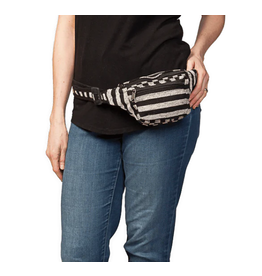 Nepal Sadaka Hip Fanny Pack black & white