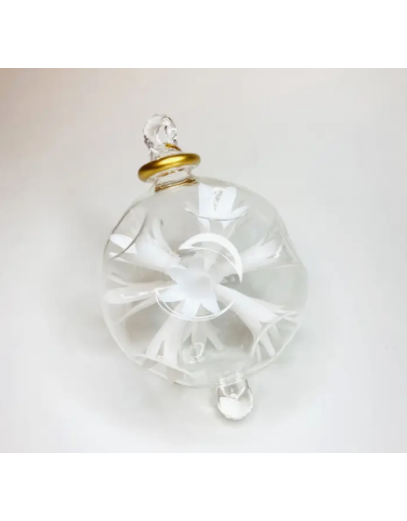 Egypt Blown Glass Blossoms Ornament White