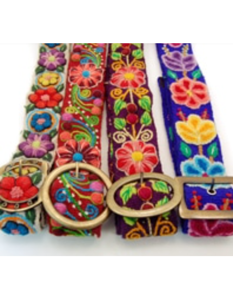 Peru Embroidered Belt w Buckle assorted
