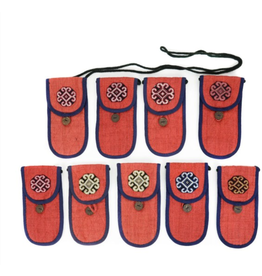 Ecuador Embroidered Fabric Pouch (glasses) 7"x3.5"