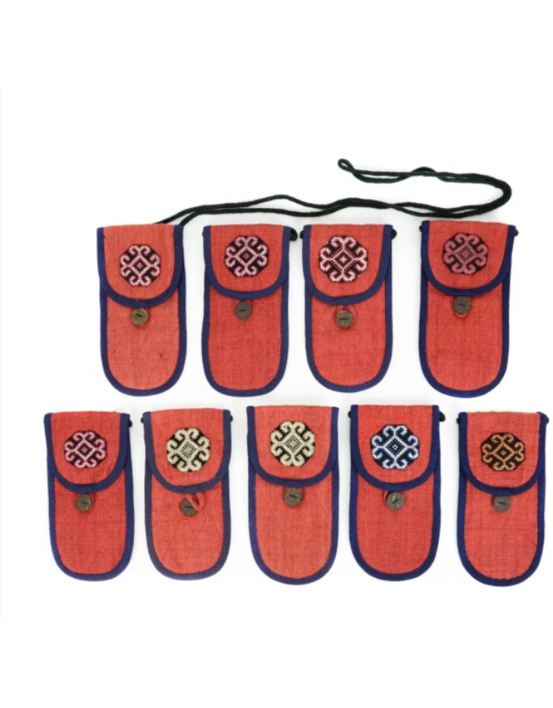 Ecuador Embroidered Fabric Pouch (glasses) 7"x3.5"