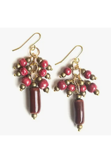 Peru Tropical Berry Ceramic Earrings