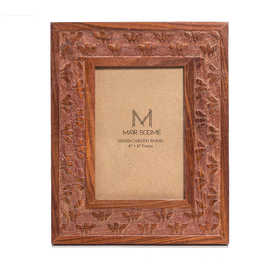 India Botanical Rosewood Frame 4"x6"