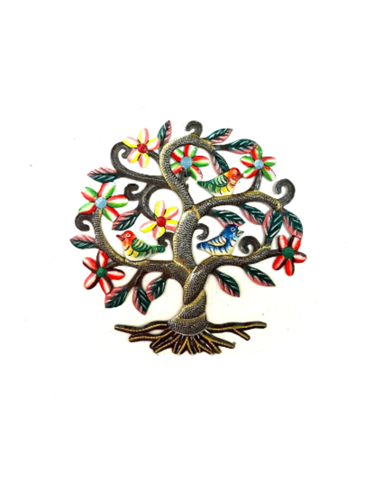 Haiti Colourful Tree of Life Metal Wall Art