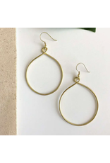 India Twisting Hoops Earrings - Gold Colour
