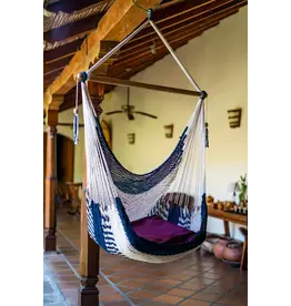 Nicaragua Hammock Chair Blue & Cream