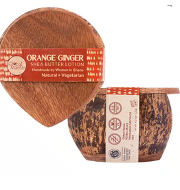 Ghana Coconut Shell Shea Butter Orange Ginger 120g