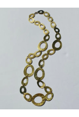 Cambodia Hammered Oval Bombshell Necklace