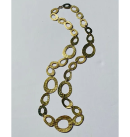 Cambodia Hammered Oval Bombshell Necklace