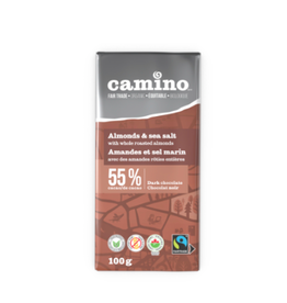 Dominican Republic Camino Chocolate Bar Almond & Sea Salt 100g