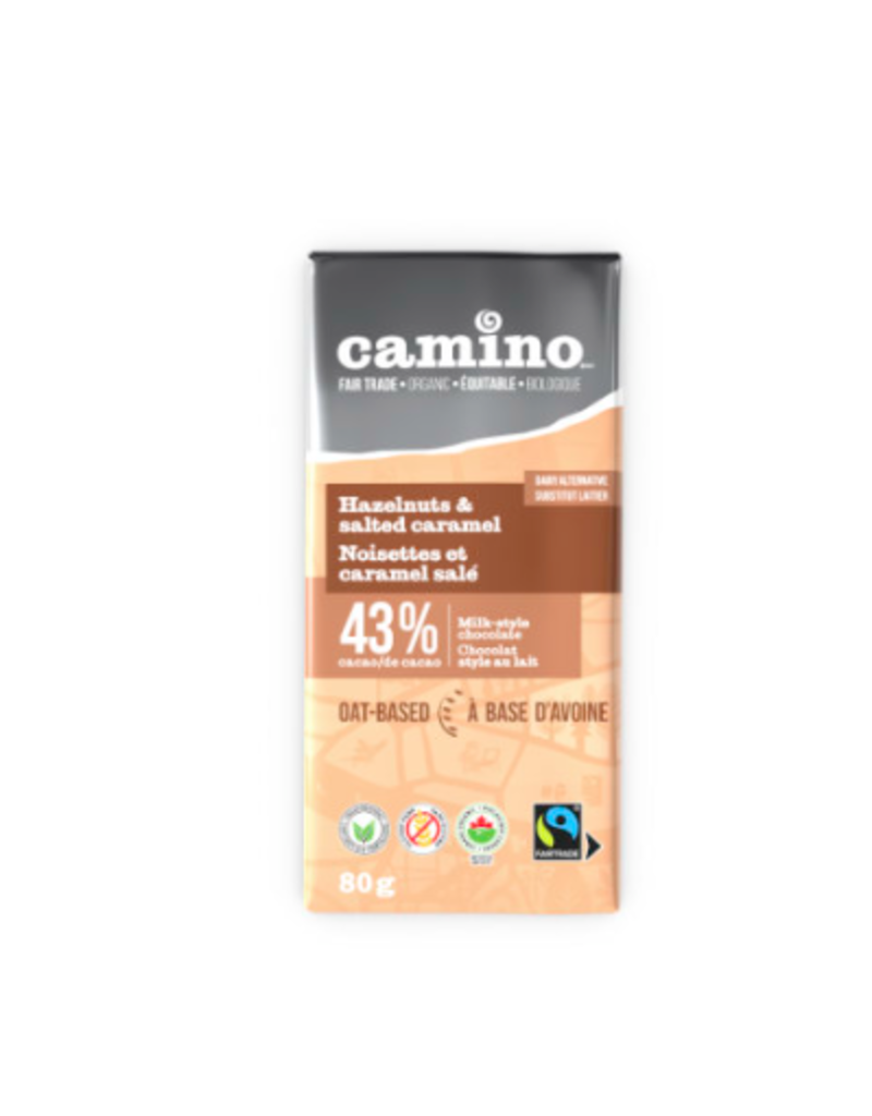 Dominican Republic Camino Chocol-Oat Bar Hazelnut & Salted Caramel 43% 80g