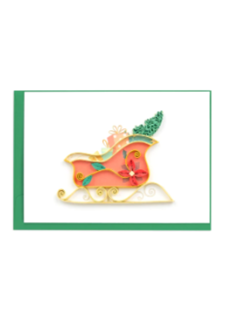 Vietnam Gift Enclosure Card Christmas Sleigh