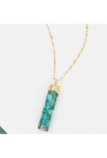 China Pillar Necklace in Turquoise