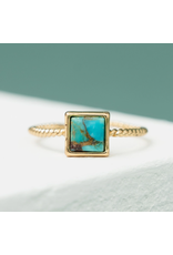 China Jayne Square Turquoise Ring