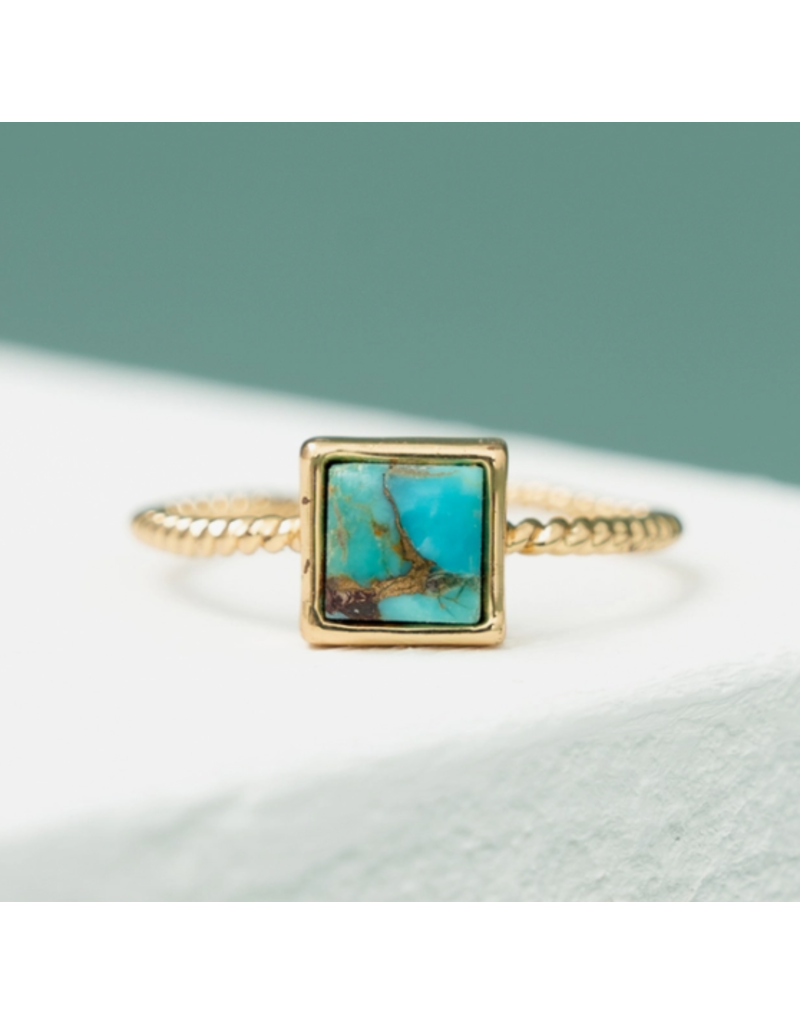 China Jayne Square Turquoise Ring