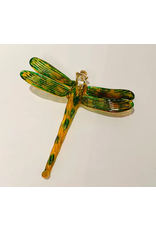 Egypt Glass Dragonfly Yellow & Green Variegated