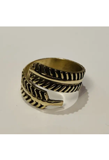 Haiti Handmade Brass Ring Leaf