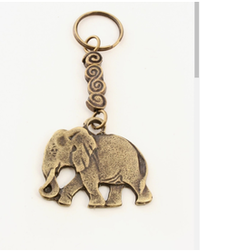 South Africa Brass Elephant Keychain