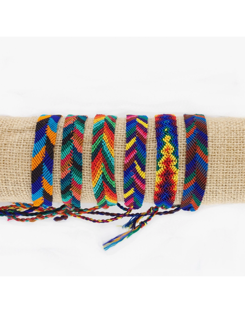 Guatemala Wide Silk Friendship Bracelet assorted