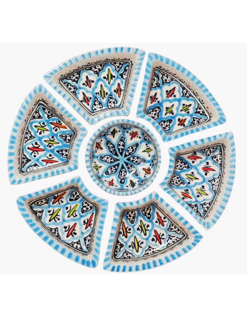 Tunisia Rosette Tapas Ceramic Server