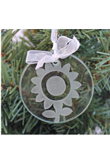 Nepal Peace, Sunflower or Joy assorted Glass Ornament