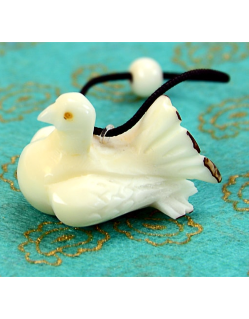 Ecuador Carved Tagua Ornament dove
