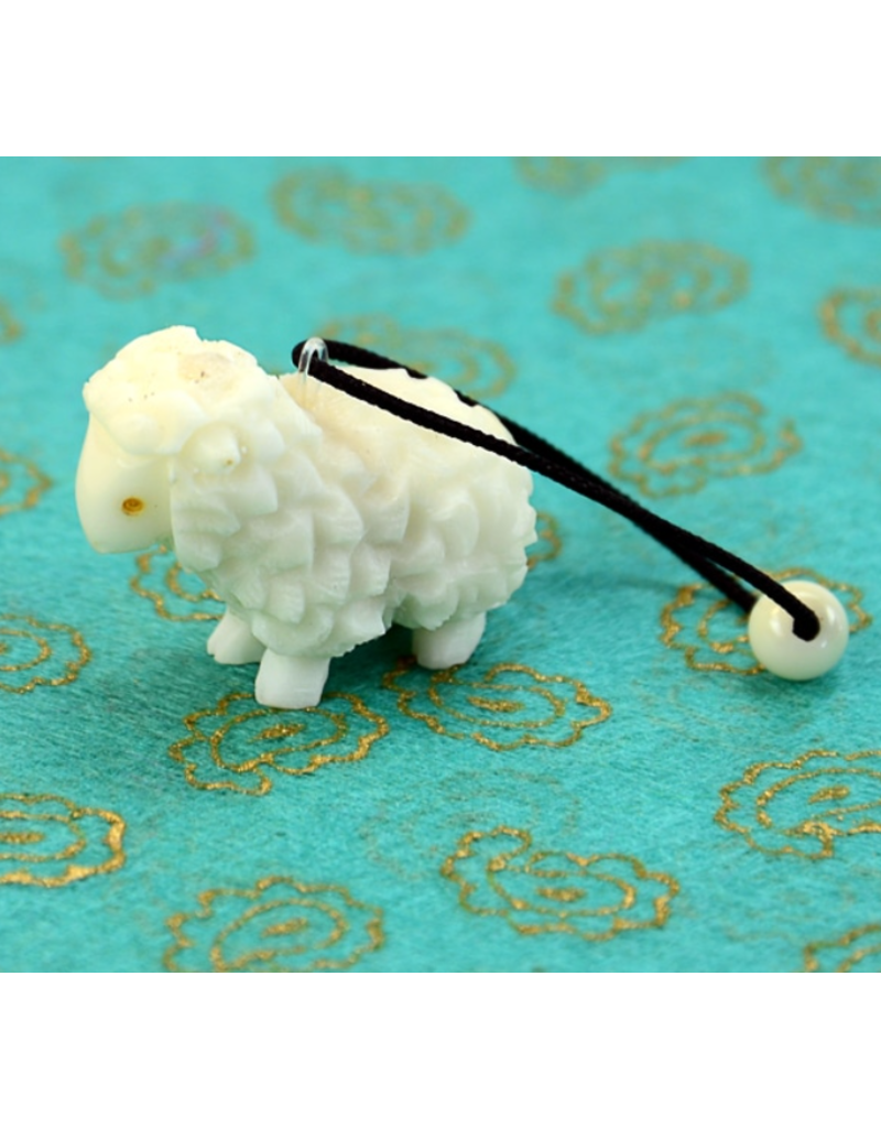 Ecuador Carved Tagua Ornament sheep
