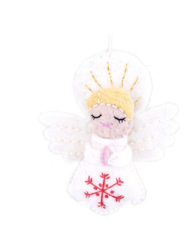 Nepal Snowflake Angel Ornament