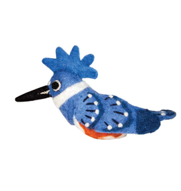 Nepal Wild Woolie Bird Belted Kingfisher Ornament