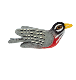 Nepal Wild Woolie Bird Red Robin Ornament