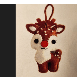 Peru Felted Ornament Reindeer