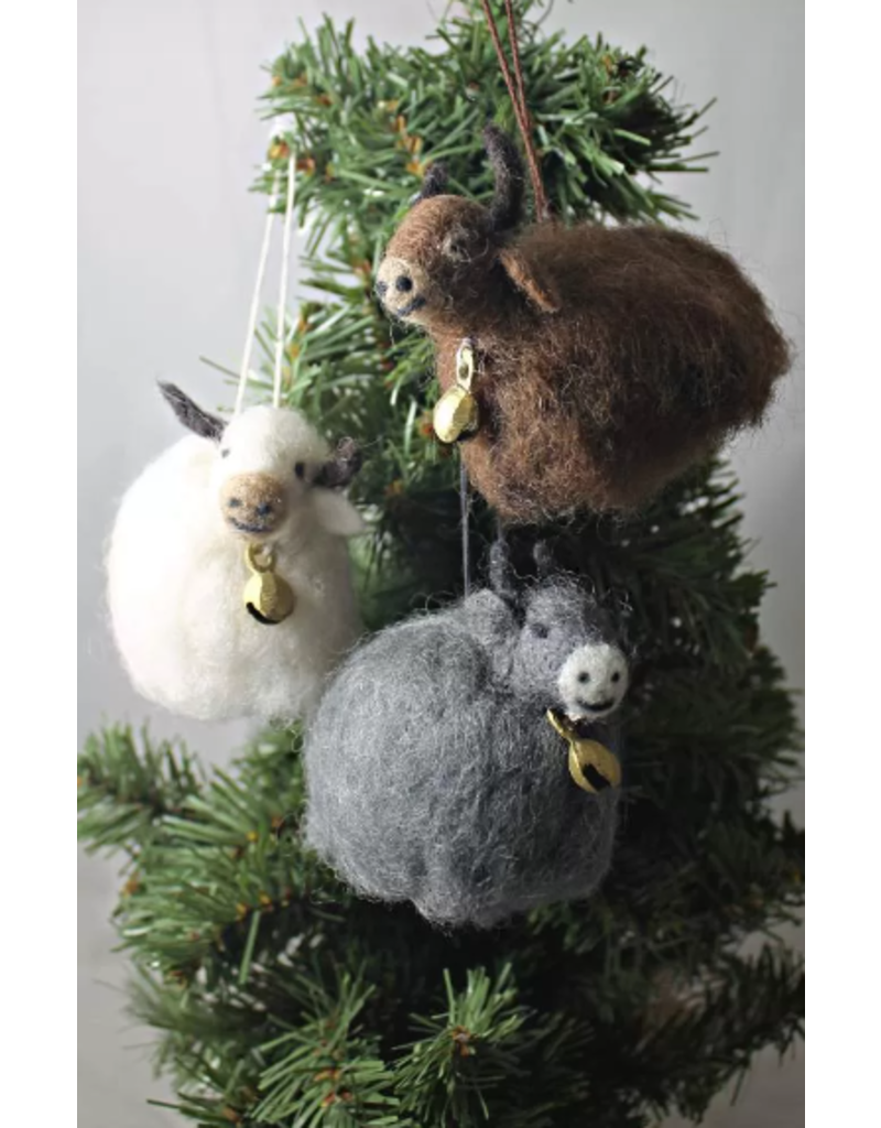 Nepal Felted Yak Ornament assorted
