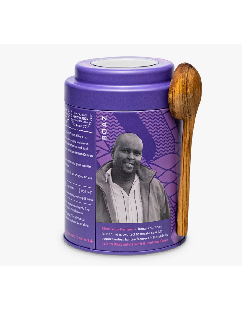 Kenya Purple Rain Tea Tin & Spoon - 80 cups