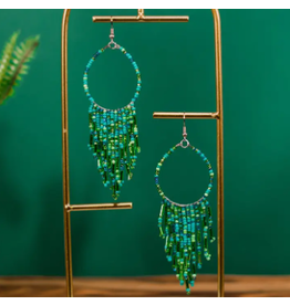 Guatemala Round Earrings - beaded