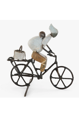 Zimbabwe Stone & Metal Sculpture - Babywearing Bicycle