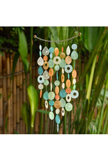 Indonesia Inverted Arch Capiz Chime Tropical Flowers