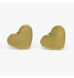 Chile Brass Heart Studs