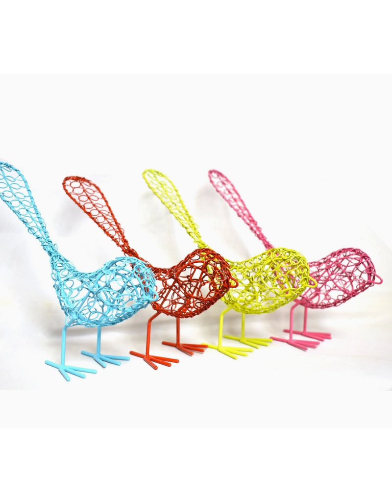 India Colourful Wire Wrap Bird assorted colours