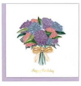 Vietnam Birthday Hydrangea Bouquet Card