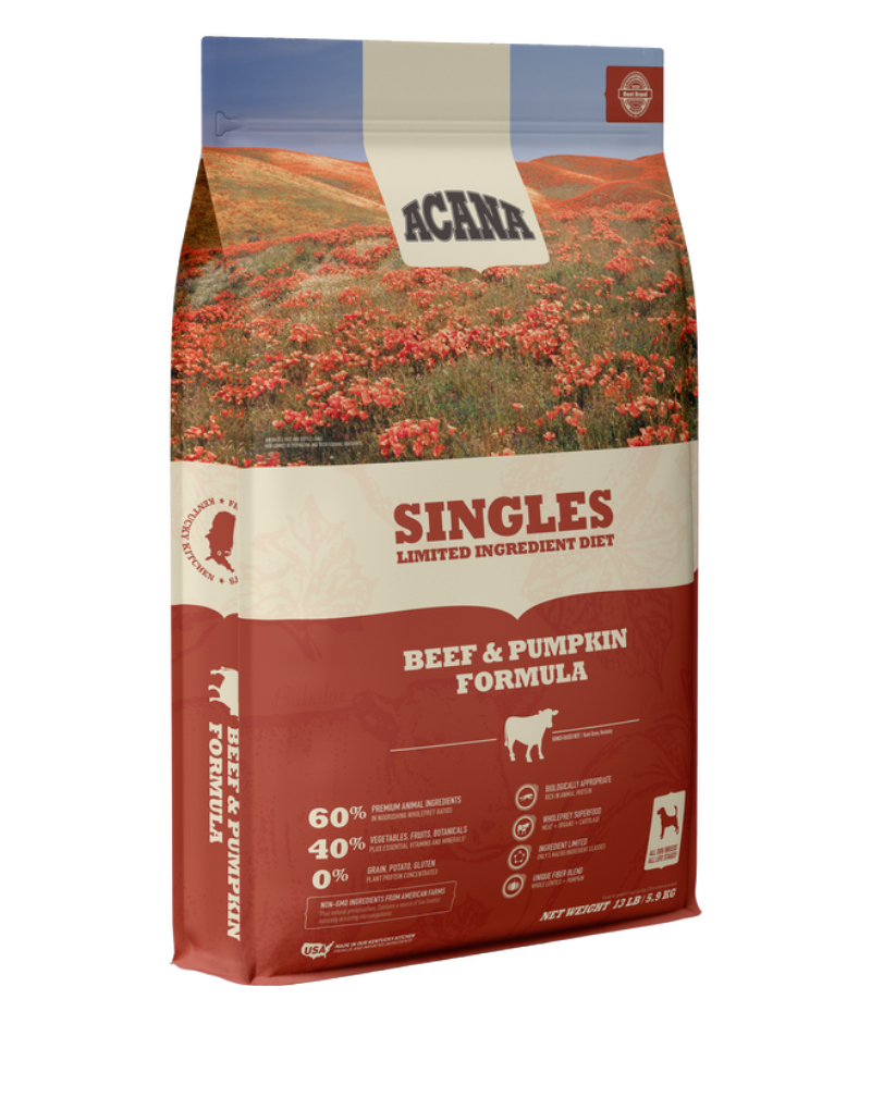 ACANA SINGLES BEEF AND PUMPKIN - Paws on Chicon