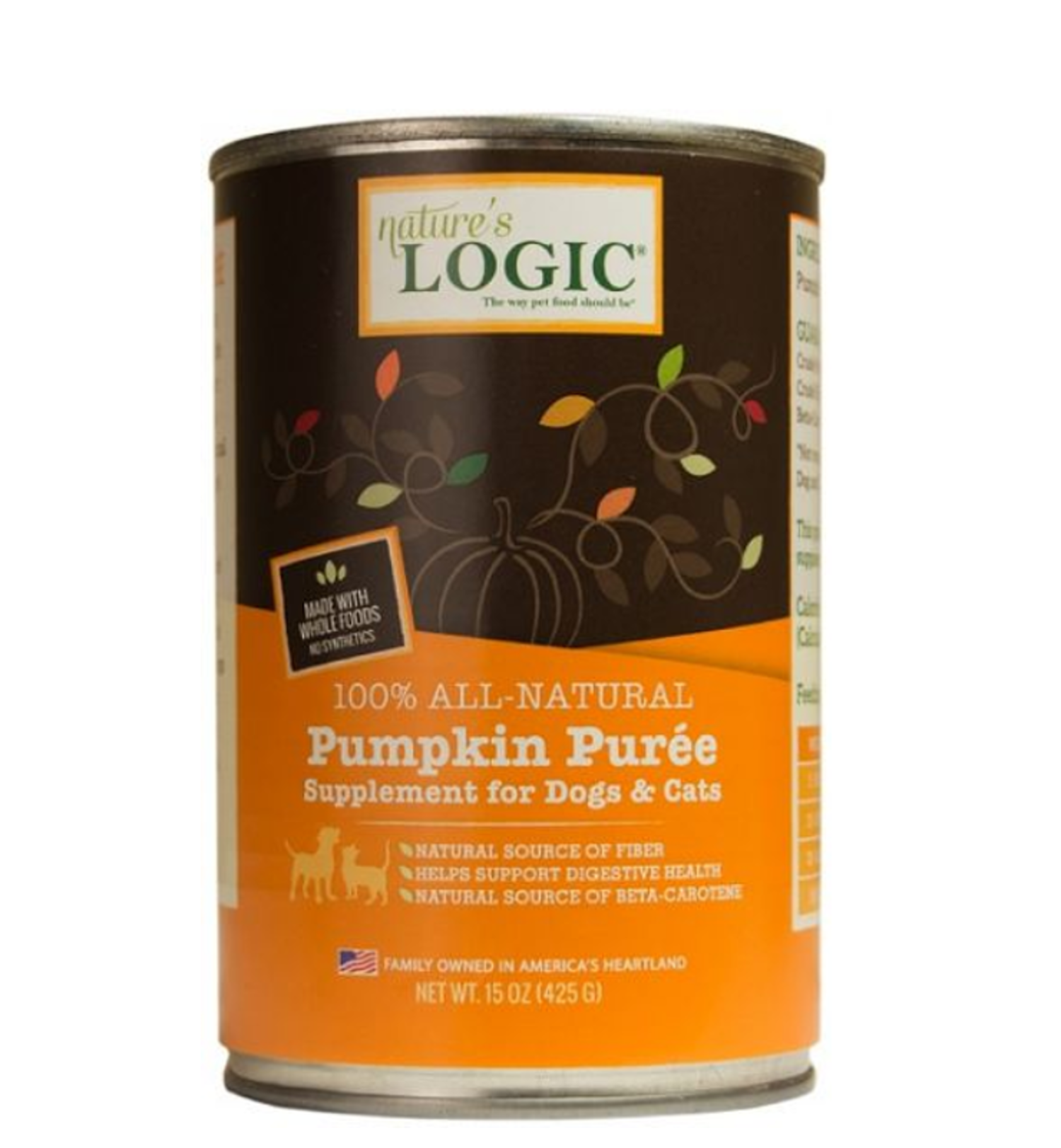 Canned pumpkin top puree for dogs