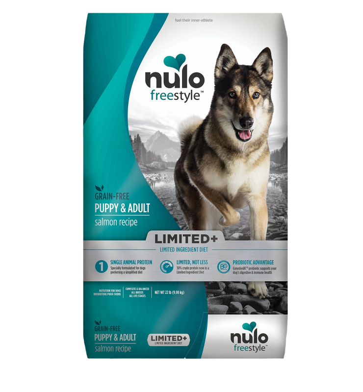 NULO FREESTYLE PUPPY AND ADULT L.I.D SALMON Paws on Chicon