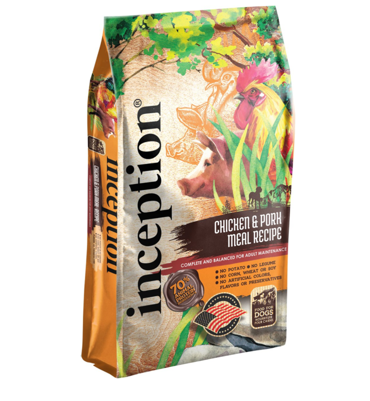 INCEPTION DOG FOOD CHICKEN AND PORK Paws on Chicon