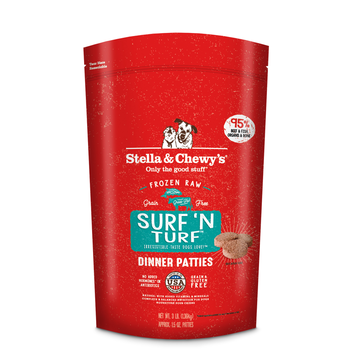 STELLA AND CHEWY STELLA AND CHEWYS FROZEN RAW PATTIES SURF AND TURF