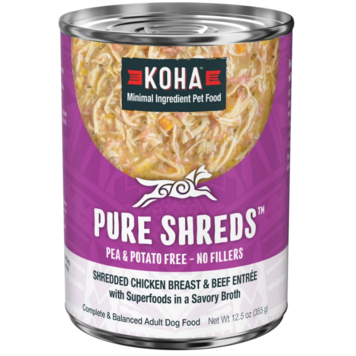 KOHA KOHA DOG PURE SHREDS CHICKEN/BEEF