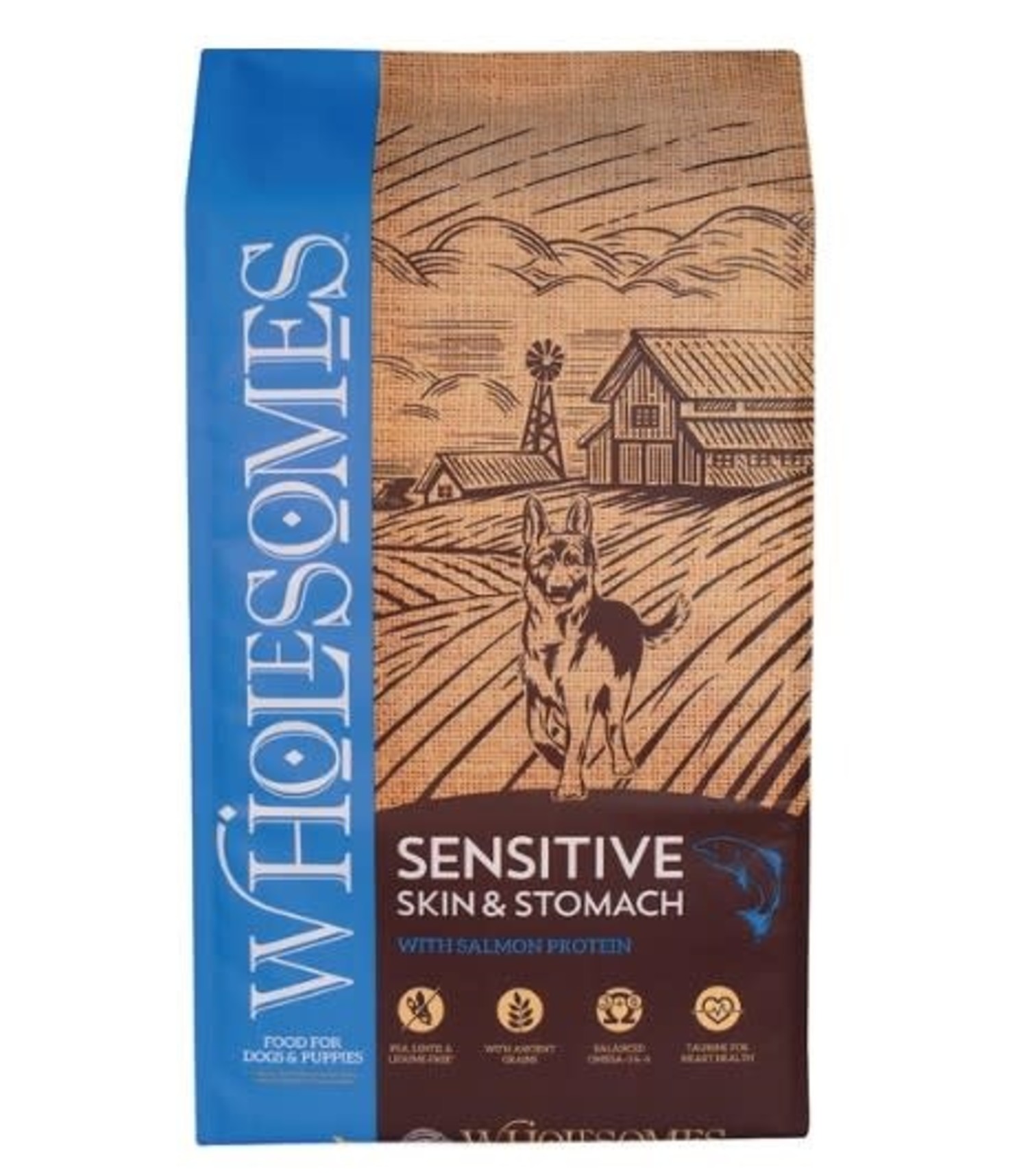 WHOLESOMES WHOLESOMES SENSITIVE SKIN STOMACH SALMON 30LB Paws